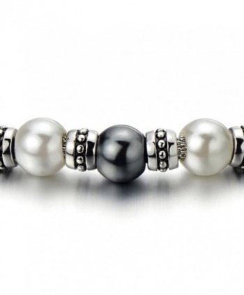 Synthetic White Pearls Beaded Bracelet