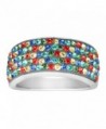 Crystaluxe Confetti Band Ring with Swarovski Crystals in Sterling Silver - CV126XYPMB5