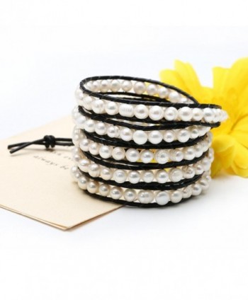 Aobei Cultured Freshwater Bracelet Leather in Women's Wrap Bracelets