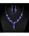 Austrian Rhinestone V shaped Teardrop Necklace in Women's Jewelry Sets