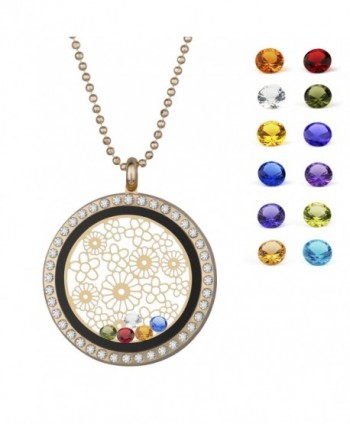 Nmoder magnetic floating necklace birthstone - CP185K8GN9D