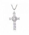 Zirconia Necklace Platinum Crystal White Platinum - White-Platinum - CJ129WJ0F4R