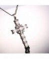 Zirconia Necklace Platinum Crystal White Platinum