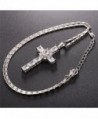 Zirconia Necklace Platinum Crystal White Platinum in Women's Pendants