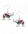 Liavy's Multi-Color Elephant Fashionable Earrings - Hand Painted - Epoxy - Fish Hook - Unique Gift and Souvenir - CT12MZTMPMB