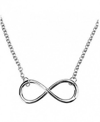 CHOP MALL Silver Plated Infinity Necklace For Women girls - C311SAU9LKD