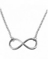 CHOP MALL Silver Plated Infinity Necklace For Women girls - C311SAU9LKD