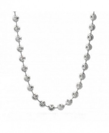 DIAMOND Beaded Necklace Italian Sterling - CR11H1KM3SB