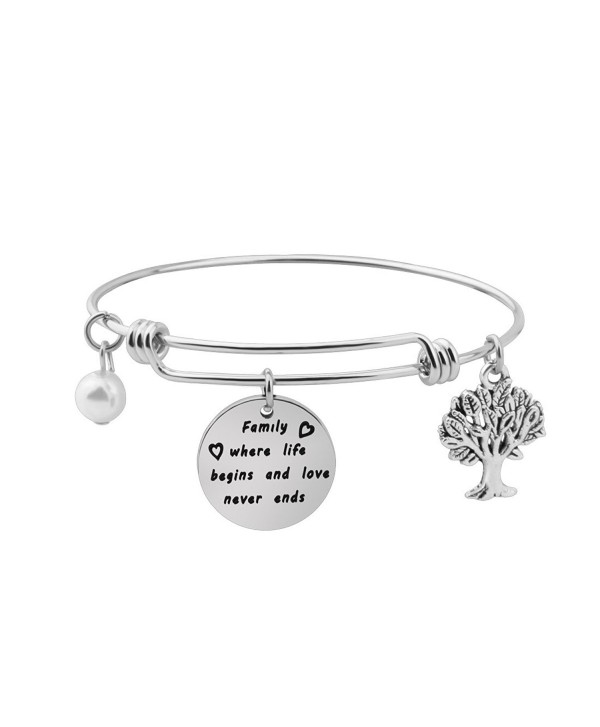 Gzrlyf Family Tree Bracelet Family Where Life Begins And Love Never Ends Bracelet Jewelry for Mom - CS187DSDMNT