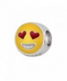 Persona Sterling Silver Kissing Emoji Bead Charm - Heart Eyes - CU12NT34CNV