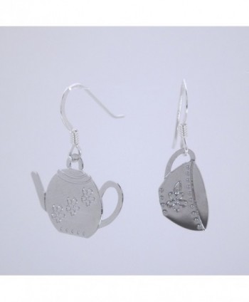 Teapot Teacup Dangle Earrings Made in Women's Drop & Dangle Earrings