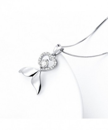 Sterling Zirconia Dolphin Pendant Necklace in Women's Pendants