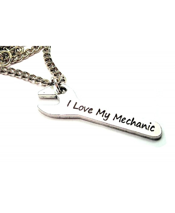 ChubbyChicoCharms I Love My Mechanic On Wrench Single Charm 18" Necklace - CX11BL46RRL