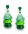 Tassel Layered Dangle Earrings Christmas - Graduated Green - CE187Z2Z03Y