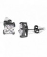 Buyless Fashion Surgical Squared Earrings