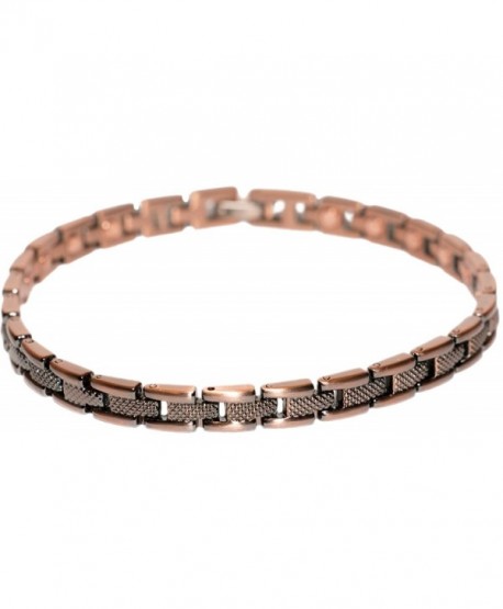 Copper Plated Fine Line - Magnetic Therapy Bracelet - C21194VVUBB