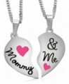 Stainless Engraved Necklaces Daughter Valentines - Pink - CW12IJZ5RY3