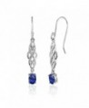 Sterling Silver Created Sapphire Earrings - Created Blue Sapphire -?Sterling Silver - C9186RQD7HT