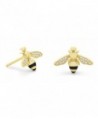 Crown Jewelry 14 Karat Gold Plated Signity CZ Bee Earrings - CQ183LQRO7Y