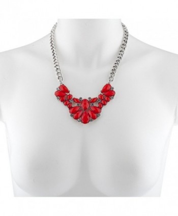 Lux Accessories Rhinestone Statement Necklace