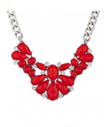 Lux Accessories Rhinestone Statement Necklace in Women's Collar Necklaces