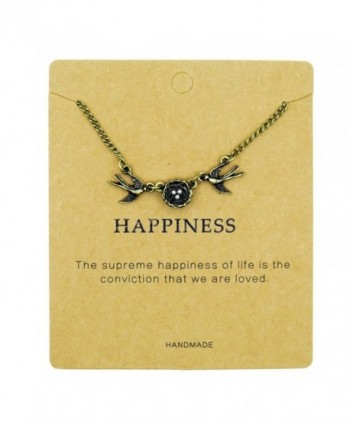 Fun Daisy Retro Swallows Nest Pendant Love Fmaily Happiness Necklace - C4129MY5R2H