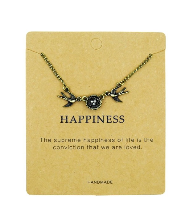 Fun Daisy Retro Swallows Nest Pendant Love Fmaily Happiness Necklace - C4129MY5R2H