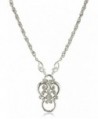 1928 Jewelry Heart Eyeglass Holder Pendant Necklace- 28" - silver - C0112AXAOHT