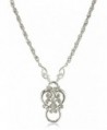 1928 Jewelry Heart Eyeglass Holder Pendant Necklace- 28" - silver - C0112AXAOHT
