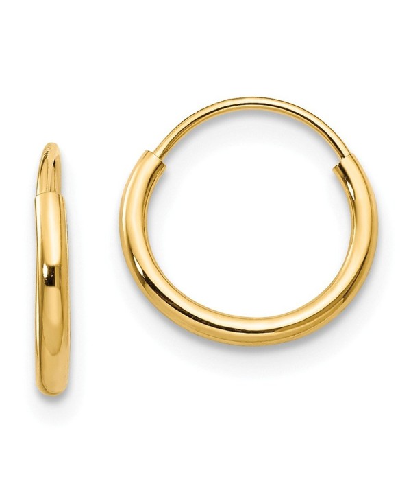 Madi K 14K Yellow Gold Endless Hoop Earrings (Approximate Measurements 8mm x 8mm) - C411DQUDS75