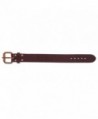 True Heart Style Genuine Leather Cuff Band Buckled Bracelet Wide Chunky - Chocolate Brown - CT11YMZAPJB
