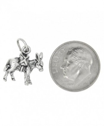 Sterling Silver Oxidized Dimensional Donkey