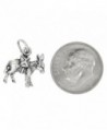 Sterling Silver Oxidized Dimensional Donkey