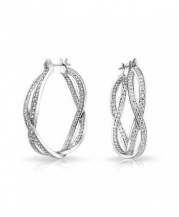 Bling Jewelry Infinity Earrings Rhodium