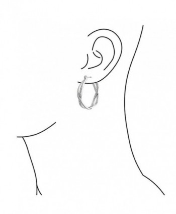 Bling Jewelry Infinity Earrings Rhodium in Women's Hoop Earrings