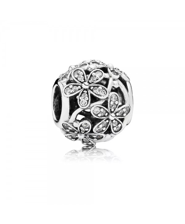 Angelbeads Dazzling Daisy Meadow Clear CZ Fits Bracelet 925 Sterling Silver Charms - C512LKEQ48N