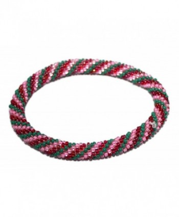 Crochet Glass Seed Bead Bracelet Roll on Bracelet Nepal Bracelet SB499 - CQ1290XXI5N