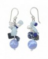 NOVICA Multi-Gem Cultured Freshwater Pearl .925 Sterling Silver Beaded Dangle Earrings- 'Azure Love' - CV11G3W2AM1