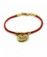 Kabbalah 72 Names of God Gold Plated Red Leather Bracelet SAL for Prosperity - CG12NBA0DYP