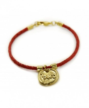 Kabbalah Plated Leather Bracelet Prosperity in Women's Charms & Charm Bracelets