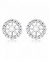 925 Sterling Silver Women's Earring Jackets for 7.00MM Round Shape Studs - C111MMEEWTJ