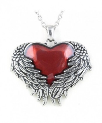 Controse Women's Silver-Toned Stainless Steel Guarded Heart Necklace 28" - CG12GK5DM8R