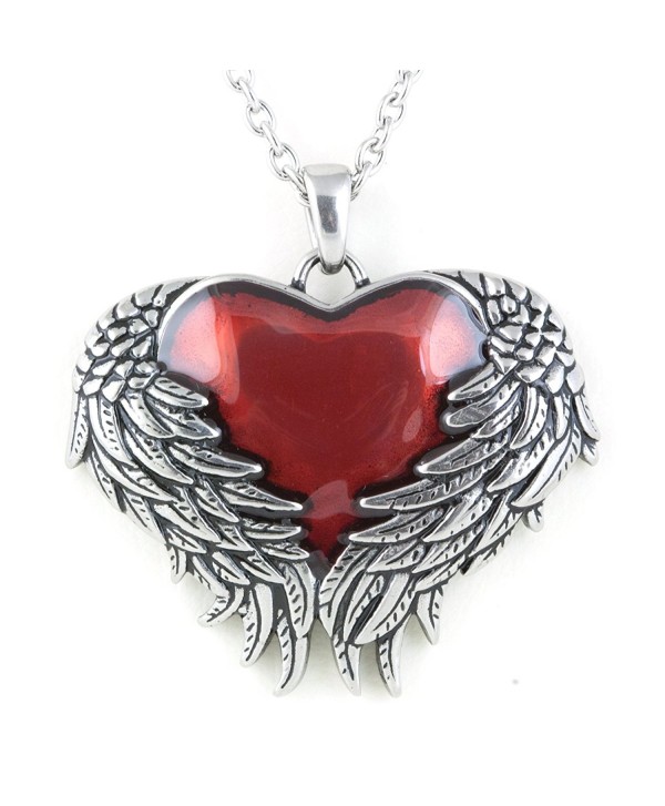 Controse Women's Silver-Toned Stainless Steel Guarded Heart Necklace 28" - CG12GK5DM8R