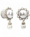 KUBOOZ Pearl Pendant Ear Piercing Jewelry Stainless Steel Tunnels and Plugs Ear Expander Reamer Guages - CQ17AA7K8AI