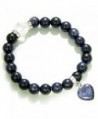 Cute Crystals and Blue Goldstone Good Luck Talisman Bracelet - CG113HFCPR3