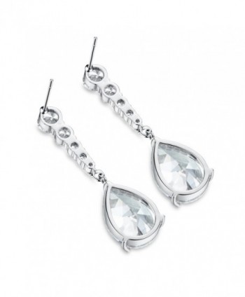 Fashion Jewelry Zirconia Teardrdop Earrings in Women's Drop & Dangle Earrings