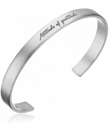 Dogeared Attitude Gratitude Engraved Bracelet