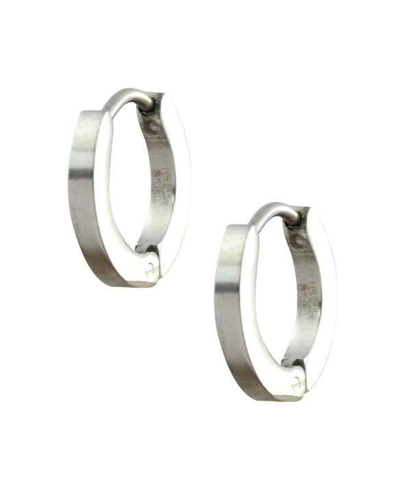 INOX 316L Stainless Steel Huggie Hoop Earrings - C911L3HPBTB