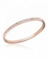 1/3 Cwt Lab Diamond 4mm Hinge Bangle Bracelet in Stainless Steel Plated in 14K Rose Gold - CT17YZOGXIS