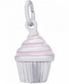 Rembrandt Sterling Silver 3-D Cupcake with Pink Icing Charm (9 x 15 mm) - C51209PO1ED